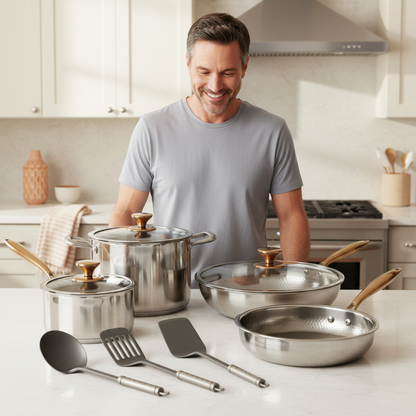 Novra Titanium Cookware Set (14 Piece)