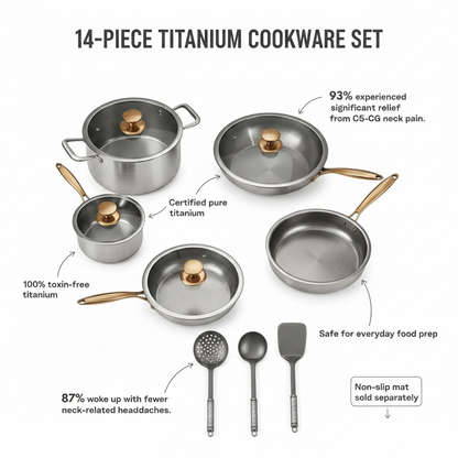 Novra Titanium Cookware Set (14 Piece)